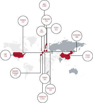 Produktionsstandorte Linde Material Handling (Grafik)