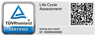 T&Uuml;V Rheinland certified &ndash; Life Cycle Assessment (ID 0000040909) (logo)